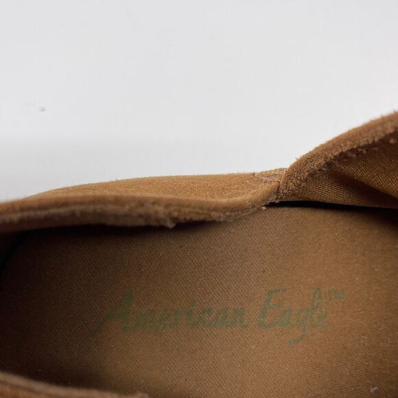 American Eagle Low Cut Ankle Booties Brown Suede Slip on Low Heel Size 8 - Picture 5 of 9